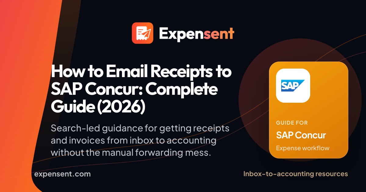 Email Receipts to SAP Concur: Addresses (2026)