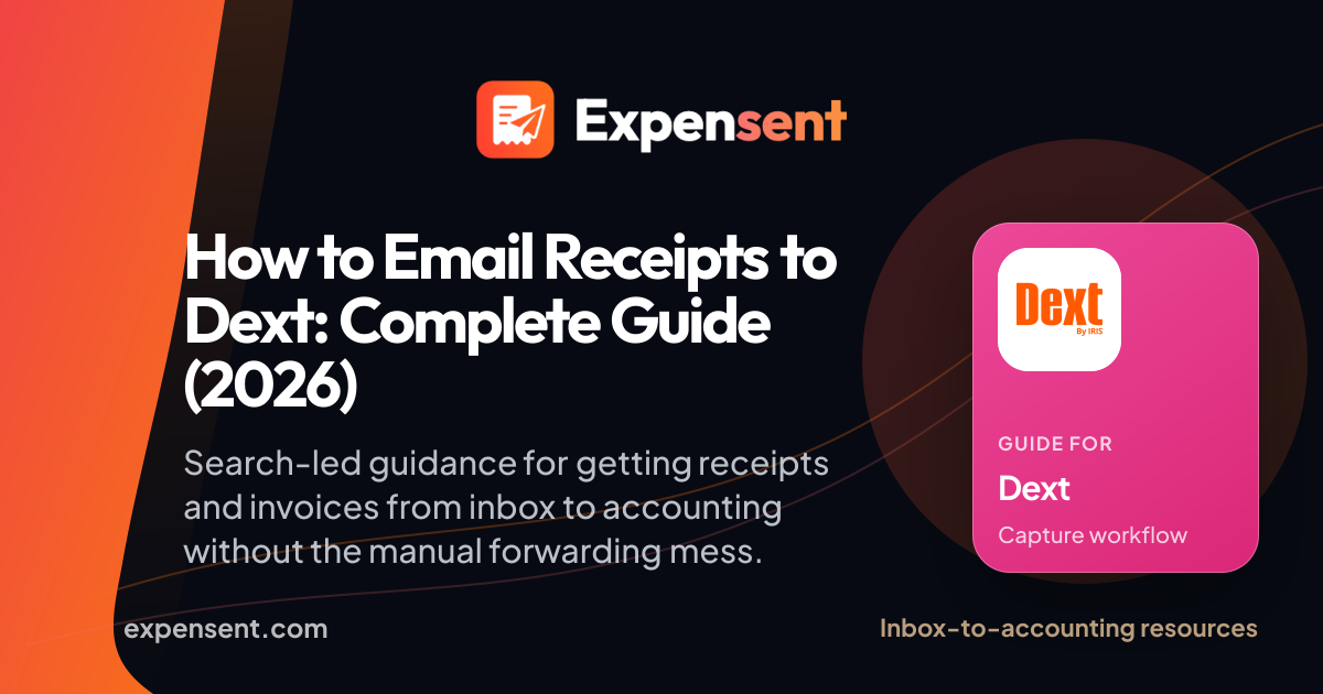 Email Receipts to Dext: @dext.cc Setup (2026)