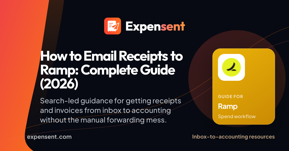 Email Receipts to Ramp: Setup and Matching (2026)